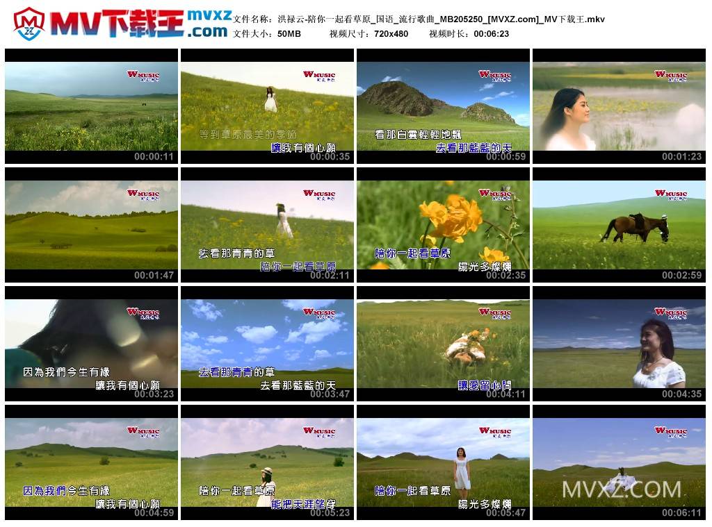 洪禄云-陪你一起看草原_国语_流行歌曲_MB205250